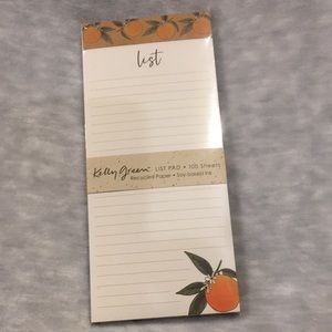 Orange Market List Note Pad Lined 100 pgs NWT by Kelly Paper Punch Studio